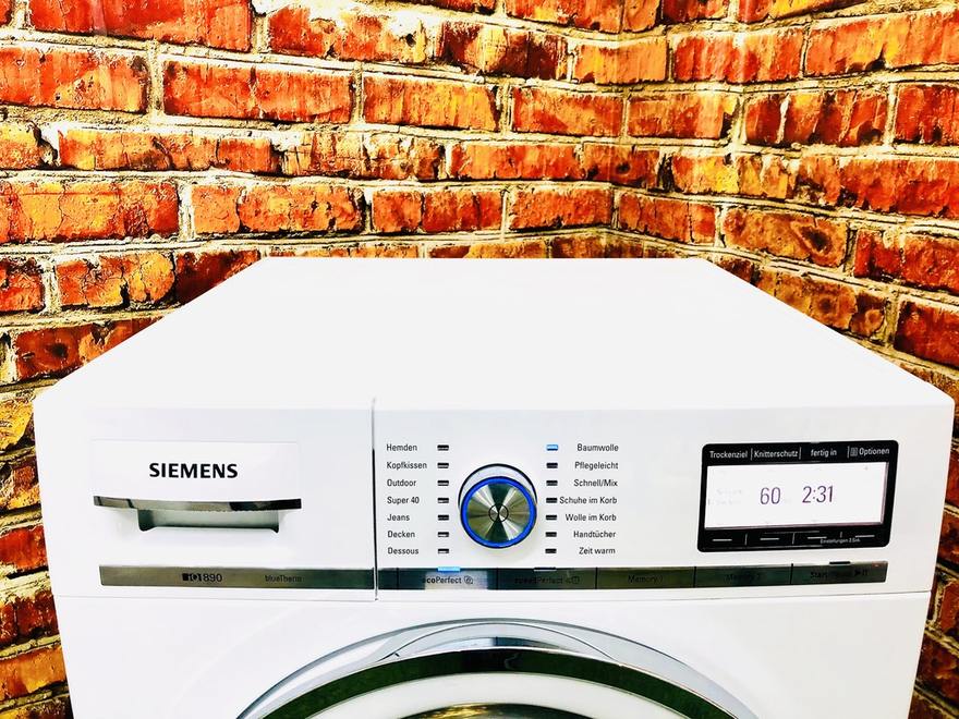 Bedienfeld eines gebrauchten Siemens Trockners
